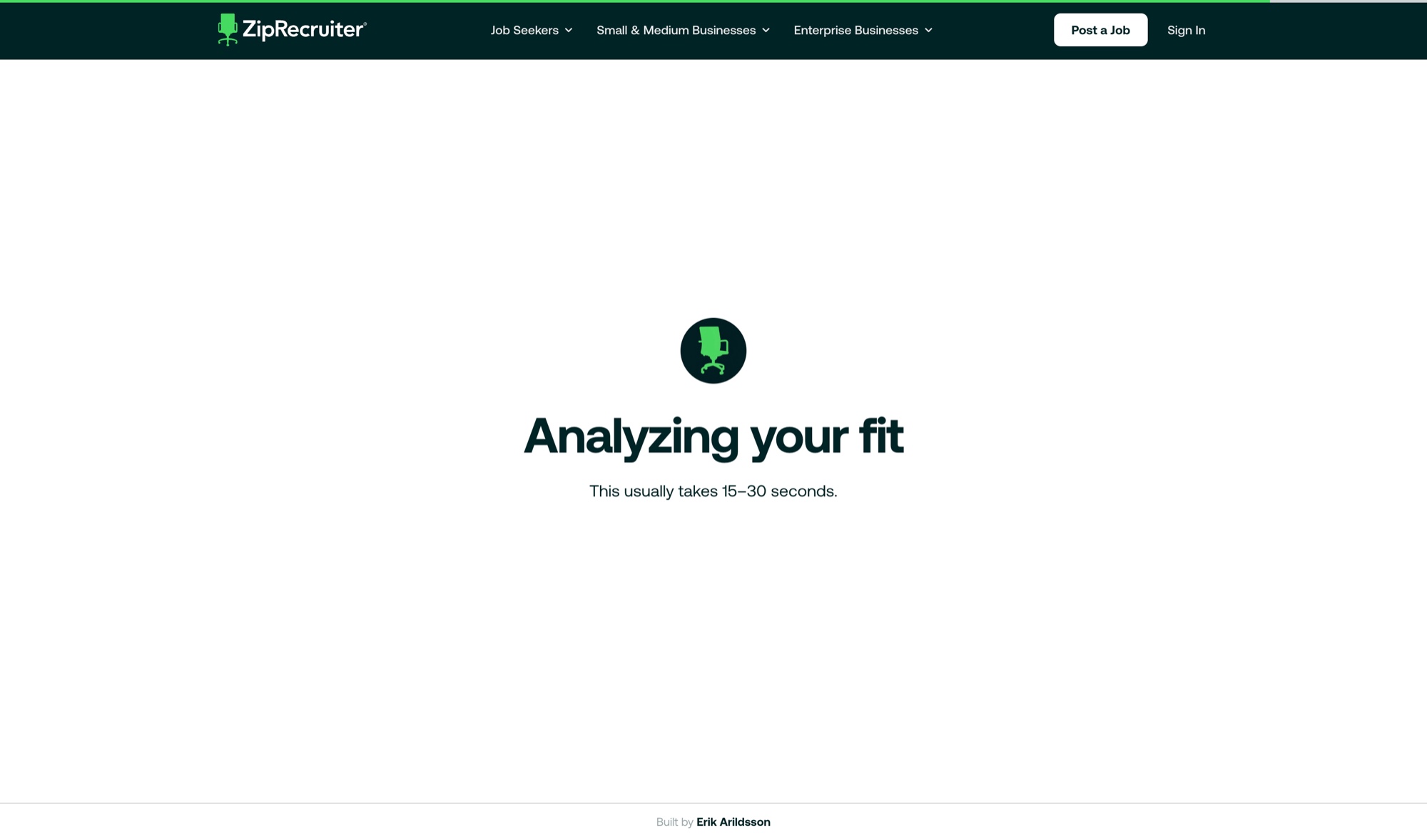 Application Checker analyzing the fit