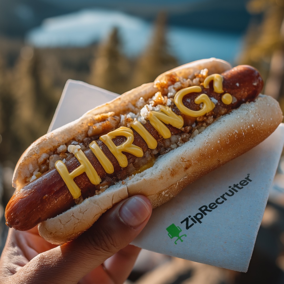 Hot dog "Hiring?" ad